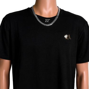 14K White Gold Mens Cuban Chain 10 mm